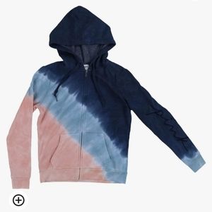 Victoria's Secret Pink Hoodie Full Zip Up Sweatshirt Pockets Drawstring M New
